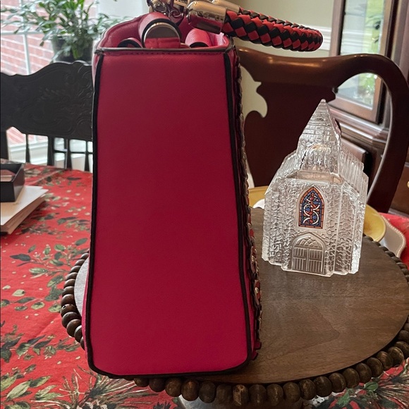 Catherine Malandrino Magenta Floral Annabelle Satchel Bag - Picture 9 of 12